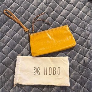 HOBO Yellow Clutch with Quilted Design